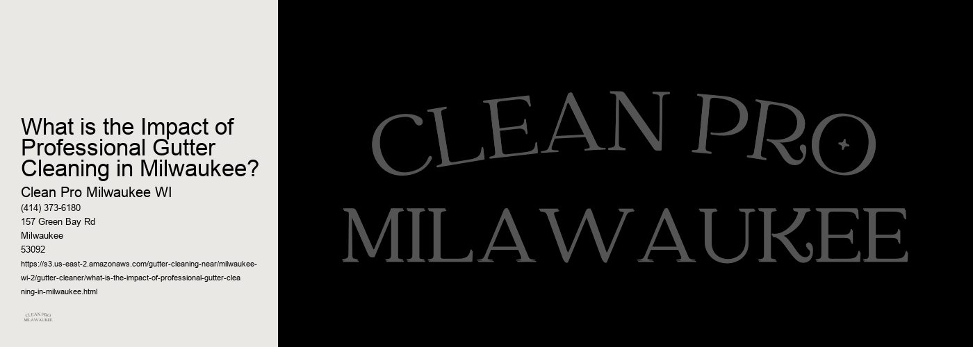 What is the Impact of Professional Gutter Cleaning in Milwaukee? 